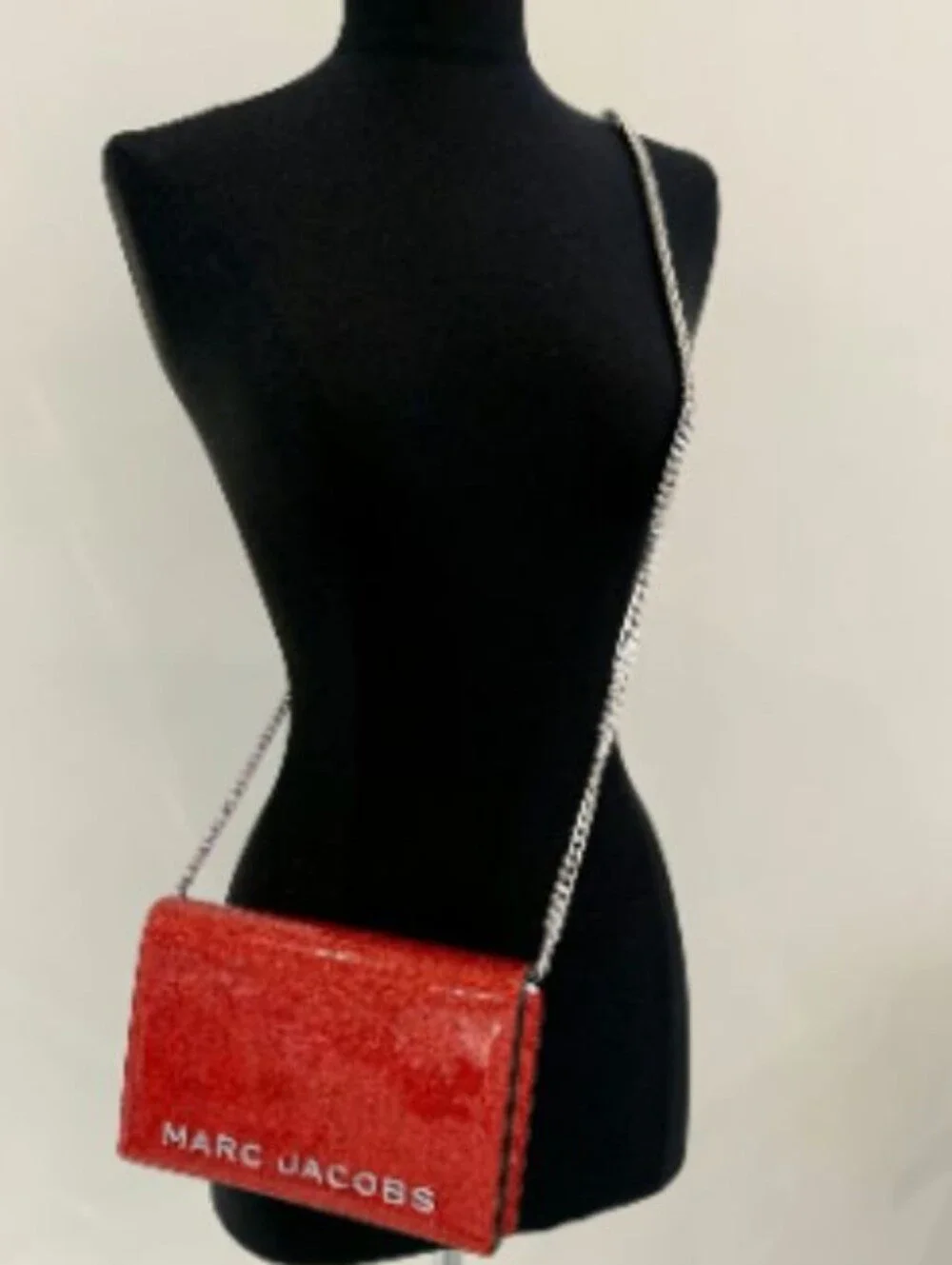 Marc Jacobs Women's Red Glitter Wallet - Signature Logo